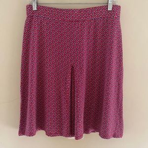Boden Red and Blue Patterned Mini Skirt